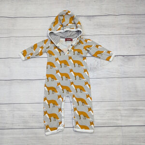 3/6m Milkbarn Hooded Fox Romper